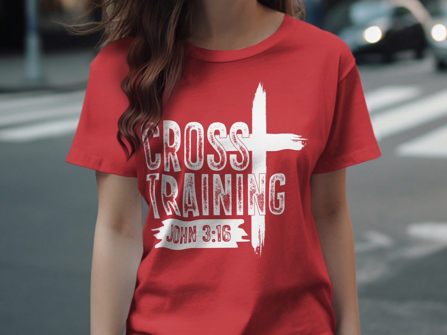 Jen Peete Designs Christian Clothing Cross Training with John 3:16 Christian Inspired T-Shirts
