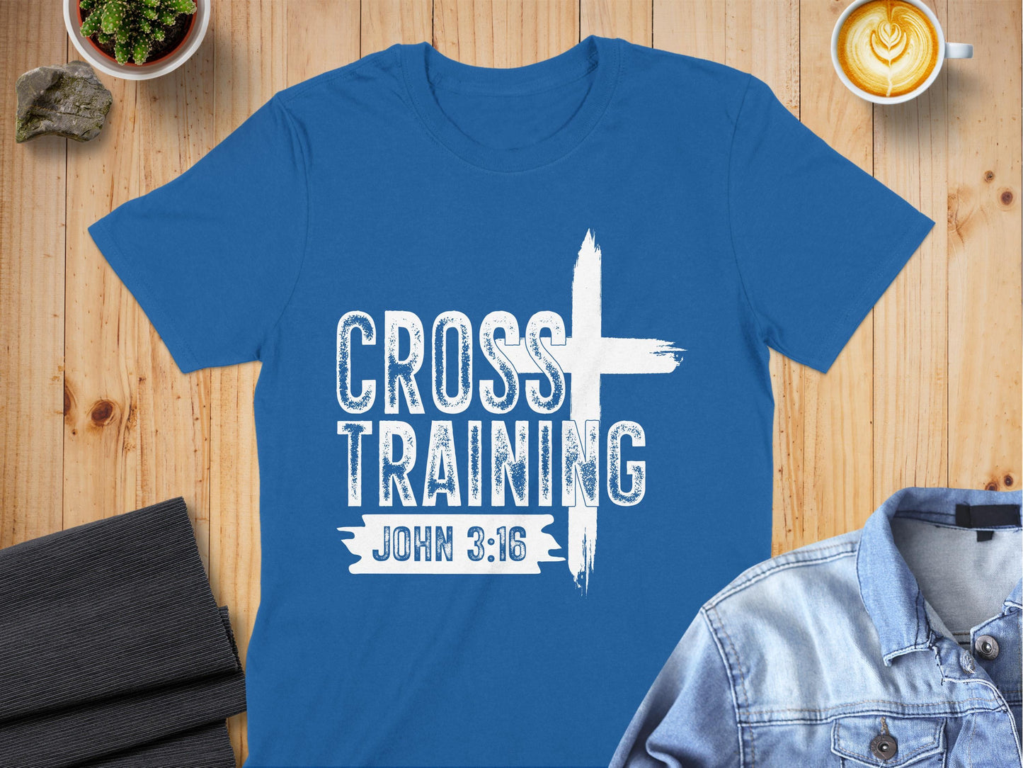 Jen Peete Designs Christian Clothing Cross Training with John 3:16 Christian Inspired T-Shirts