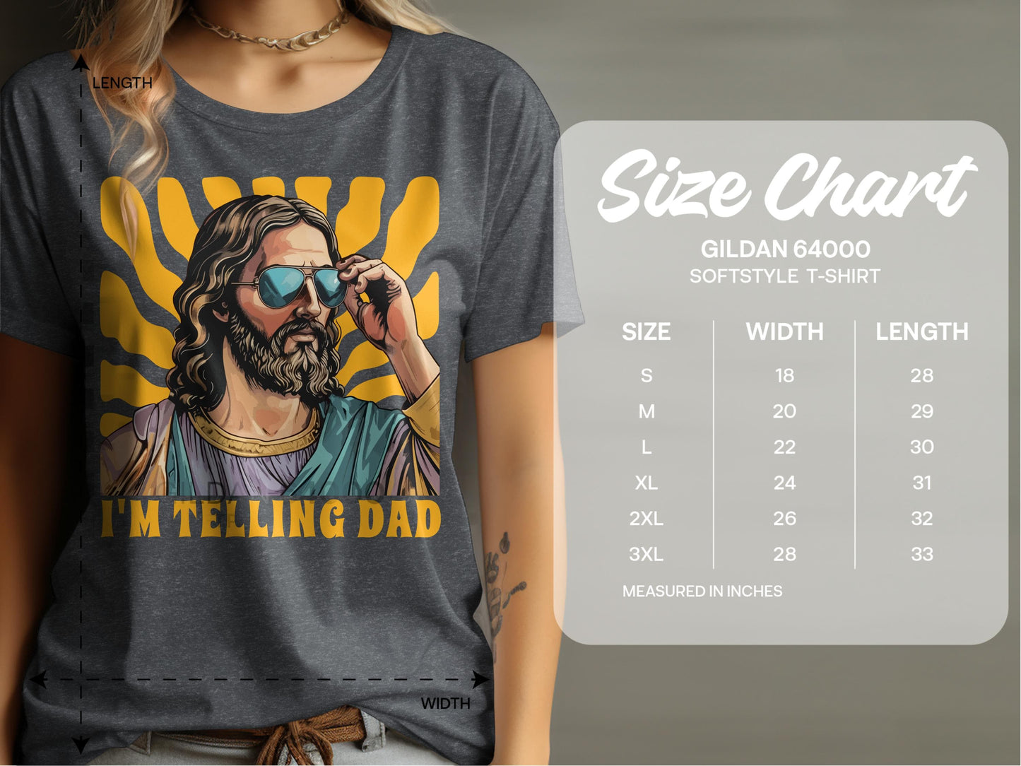 Jen Peete Designs Christian Clothing I'm Telling Dad Religious Funny T-Shirts