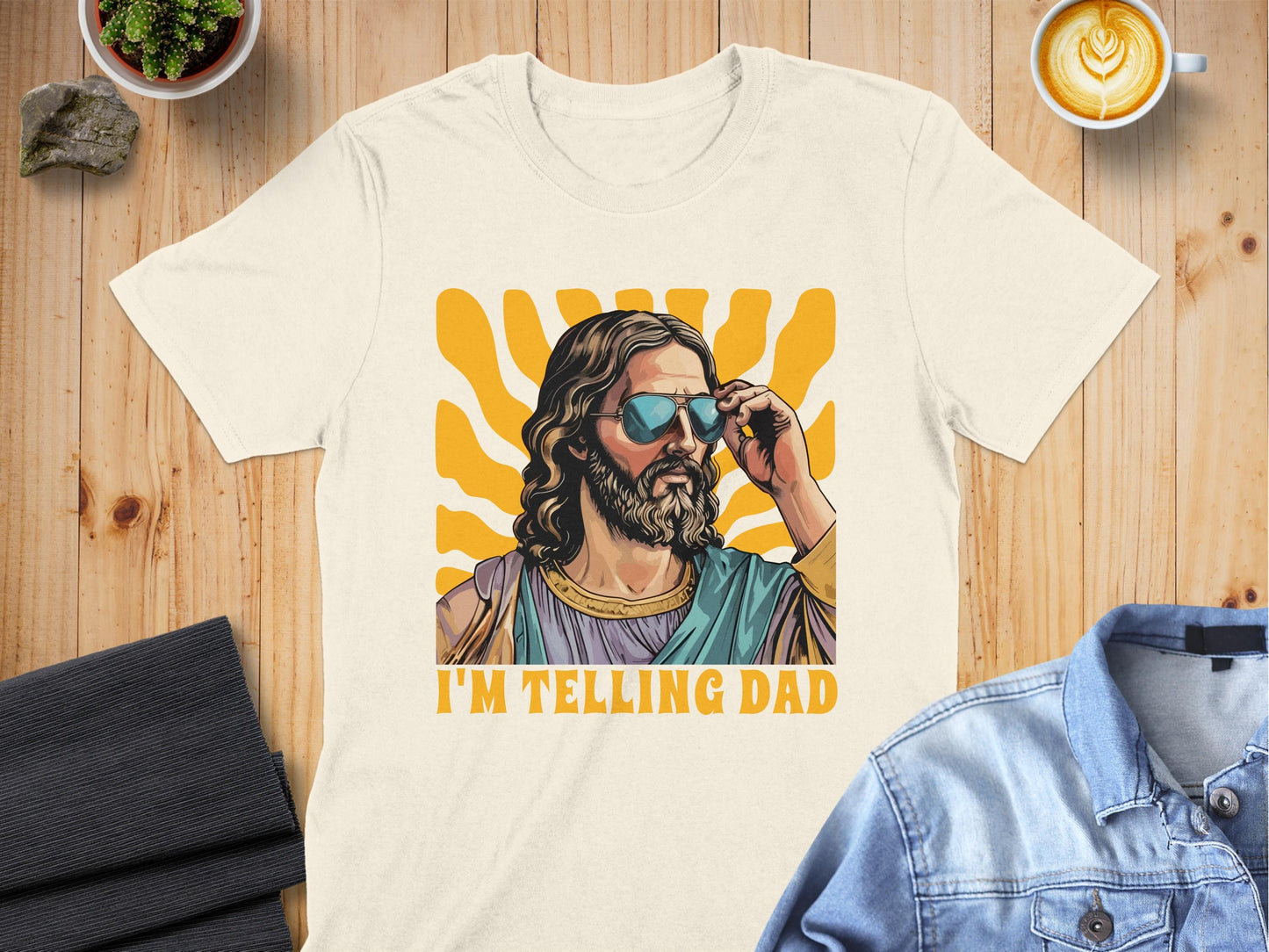 Jen Peete Designs Christian Clothing I'm Telling Dad Religious Funny T-Shirts