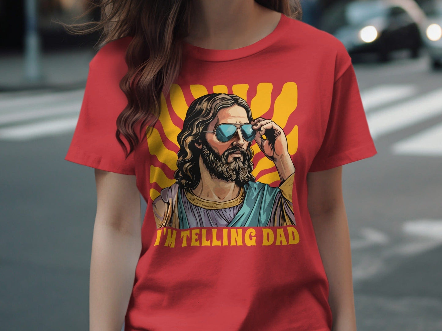 Jen Peete Designs Christian Clothing I'm Telling Dad Religious Funny T-Shirts