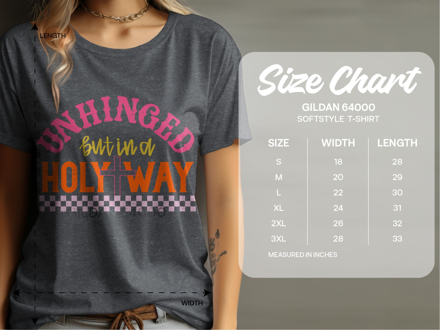 Jen Peete Designs Christian Clothing "Unhinged but in a Holy Way" T-Shirts