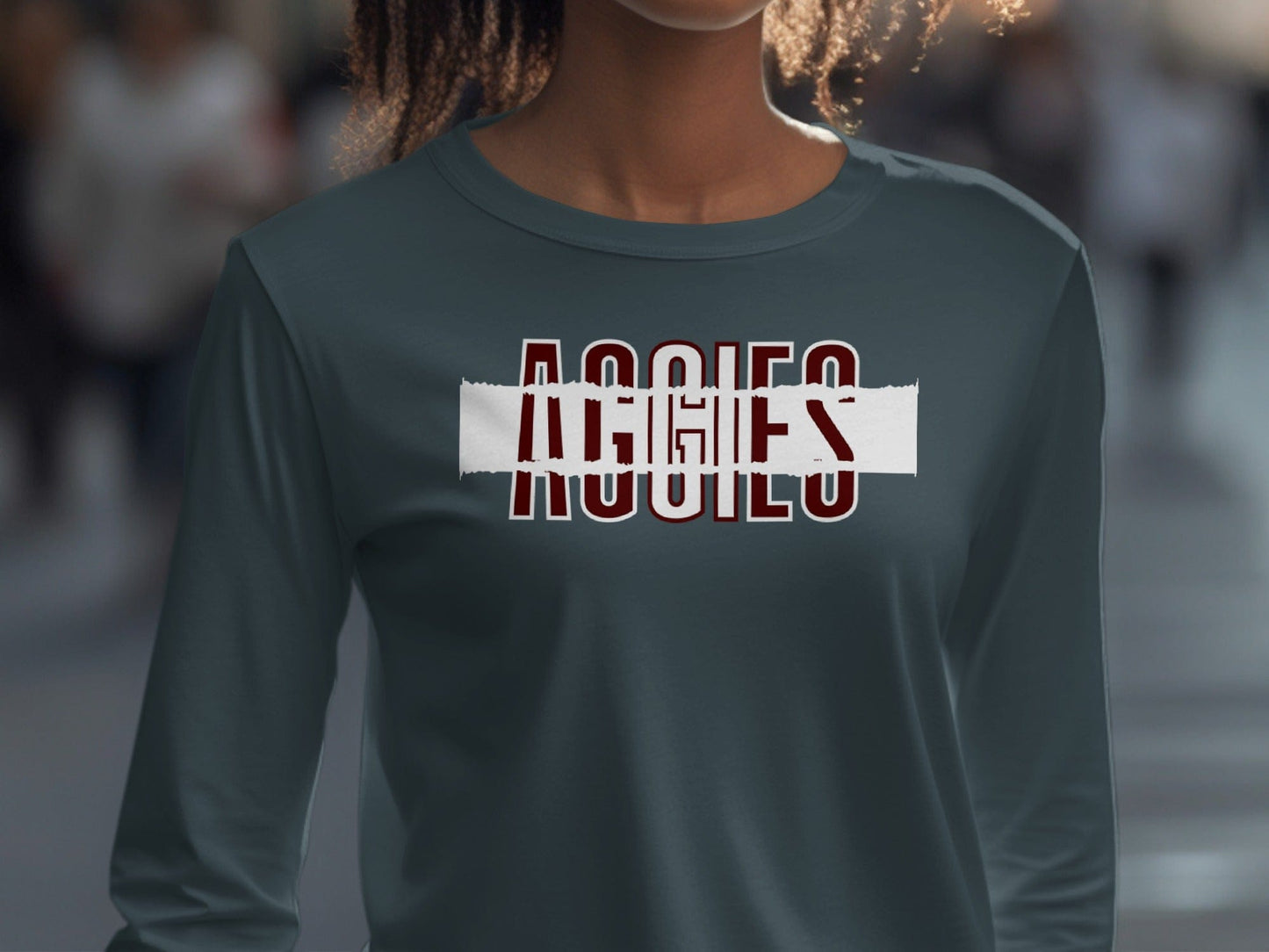 Jen Peete Designs Clothing T-shirts Aggies Distorted Style Aggies Shirts
