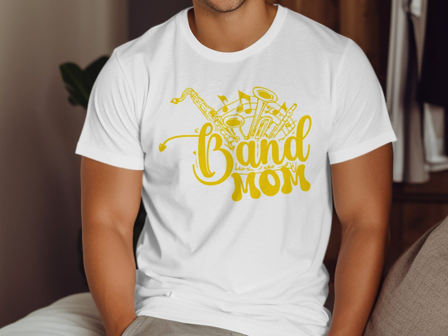 Jen Peete Designs Clothing T-shirts Band Mom Music Notes & Instruments T-Shirts