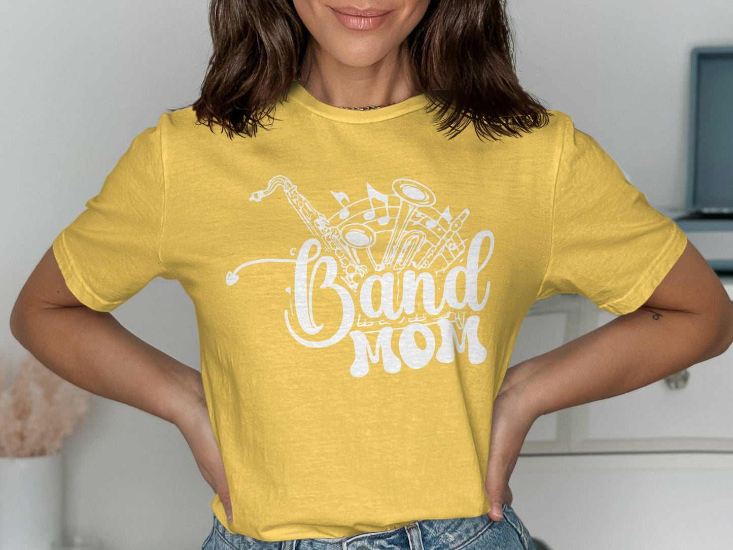 Jen Peete Designs Clothing T-shirts Band Mom Musical Notes T-Shirts