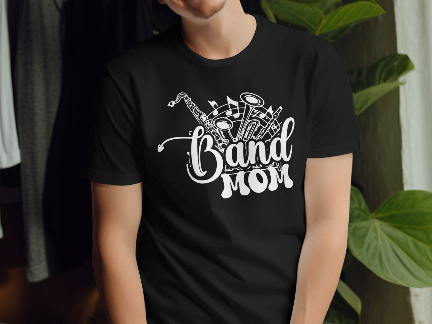 Jen Peete Designs Clothing T-shirts Band Mom Musical Notes T-Shirts
