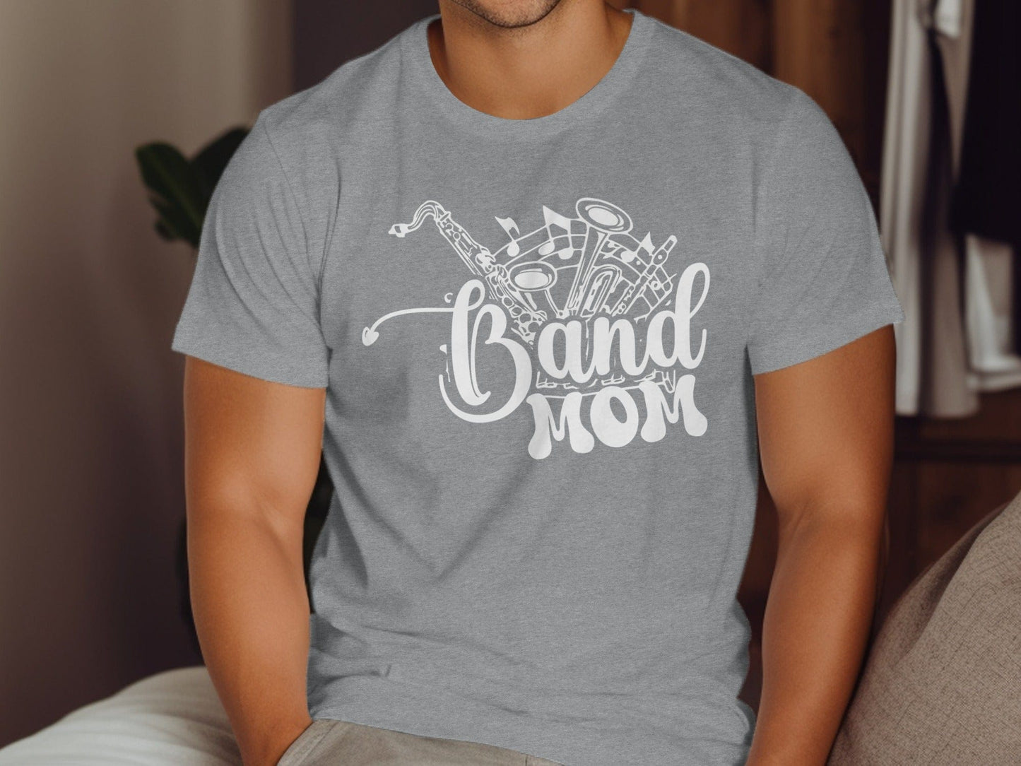 Jen Peete Designs Clothing T-shirts Band Mom Musical Notes T-Shirts