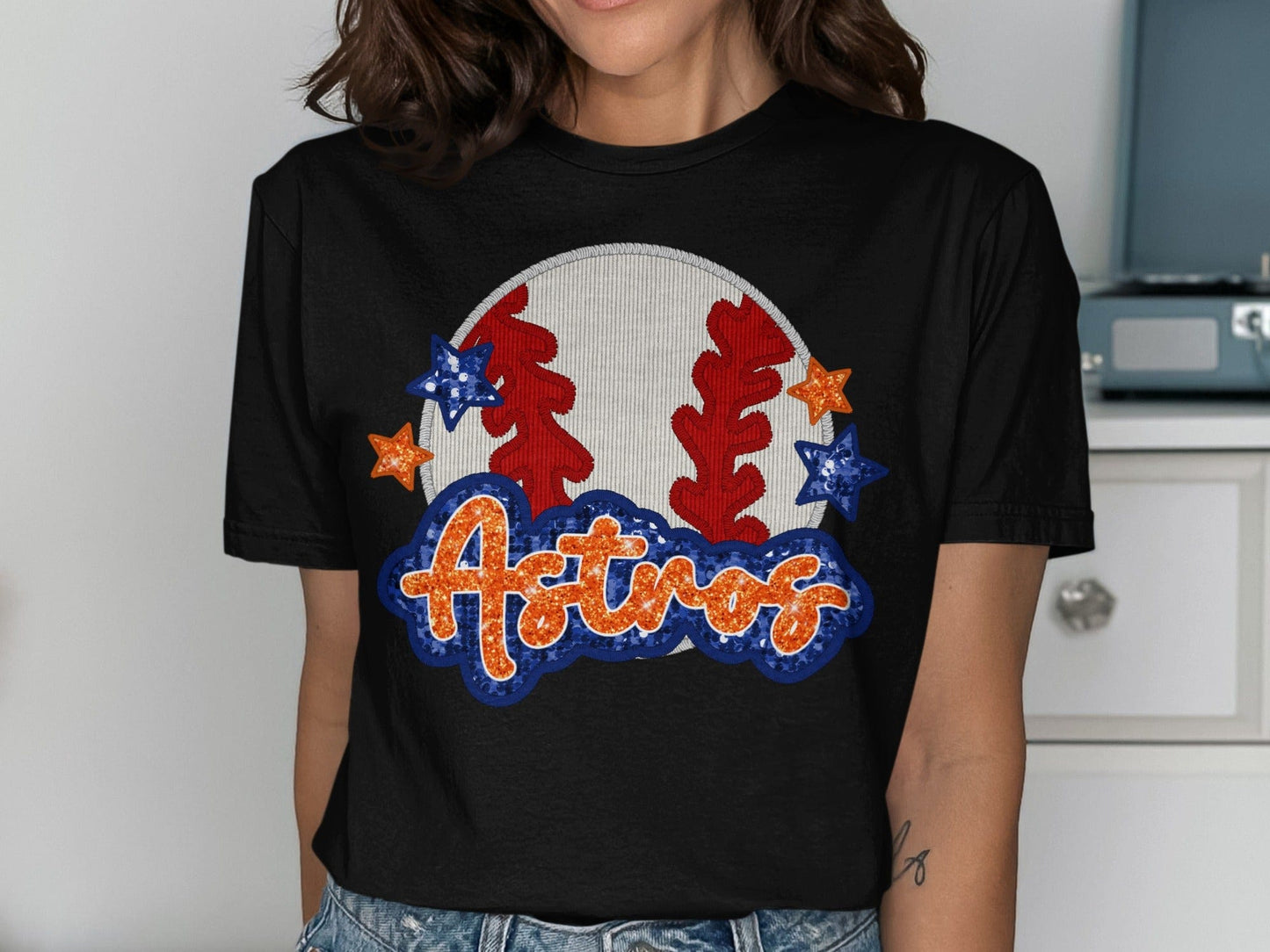 JPD Clothing T-shirts Baseball Astros Team Spirit Graphic Great For Fans T-Shirt