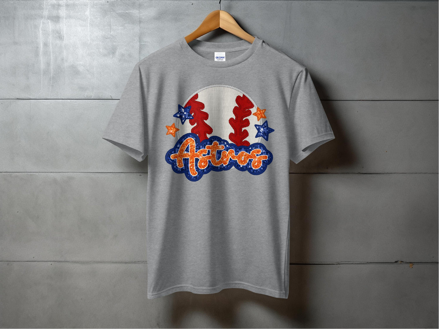 JPD Clothing T-shirts Baseball Astros Team Spirit Graphic Great For Fans T-Shirt