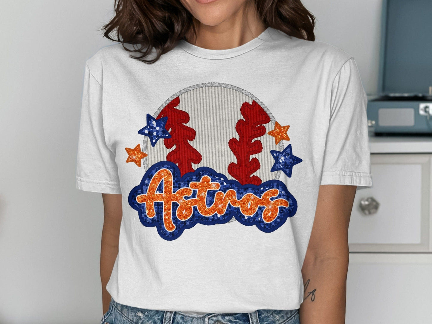 JPD Clothing T-shirts Baseball Astros Team Spirit Graphic Great For Fans T-Shirt