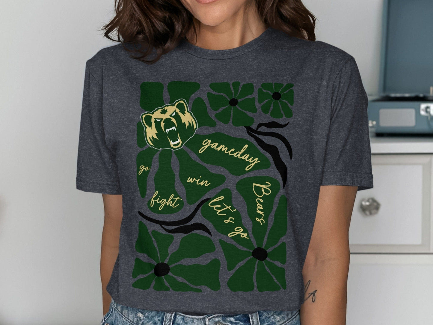 Jen Peete Designs Clothing T-shirts Bears Gameday Spirit T-Shirt