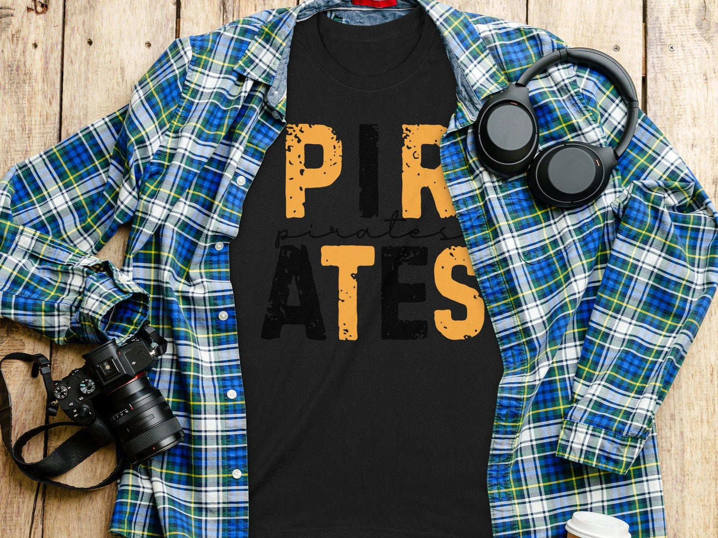 Jen Peete Designs Clothing T-shirts Bold Black and Gold Pirates T-Shirt