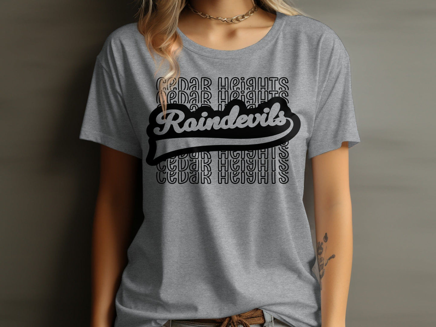 Jen Peete Designs Clothing T-shirts Cedar Heights with Raindevils Graphic T-Shirts