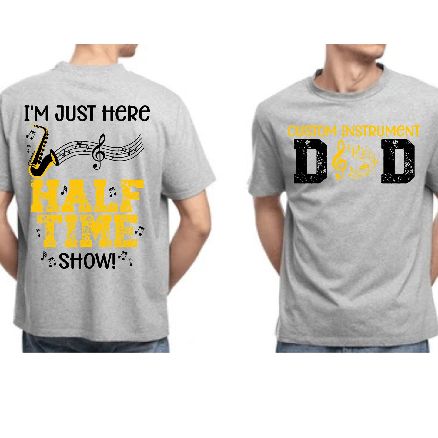 Jen Peete Designs Clothing T-shirts Customizable Band Dad Halftime Show T-Shirt