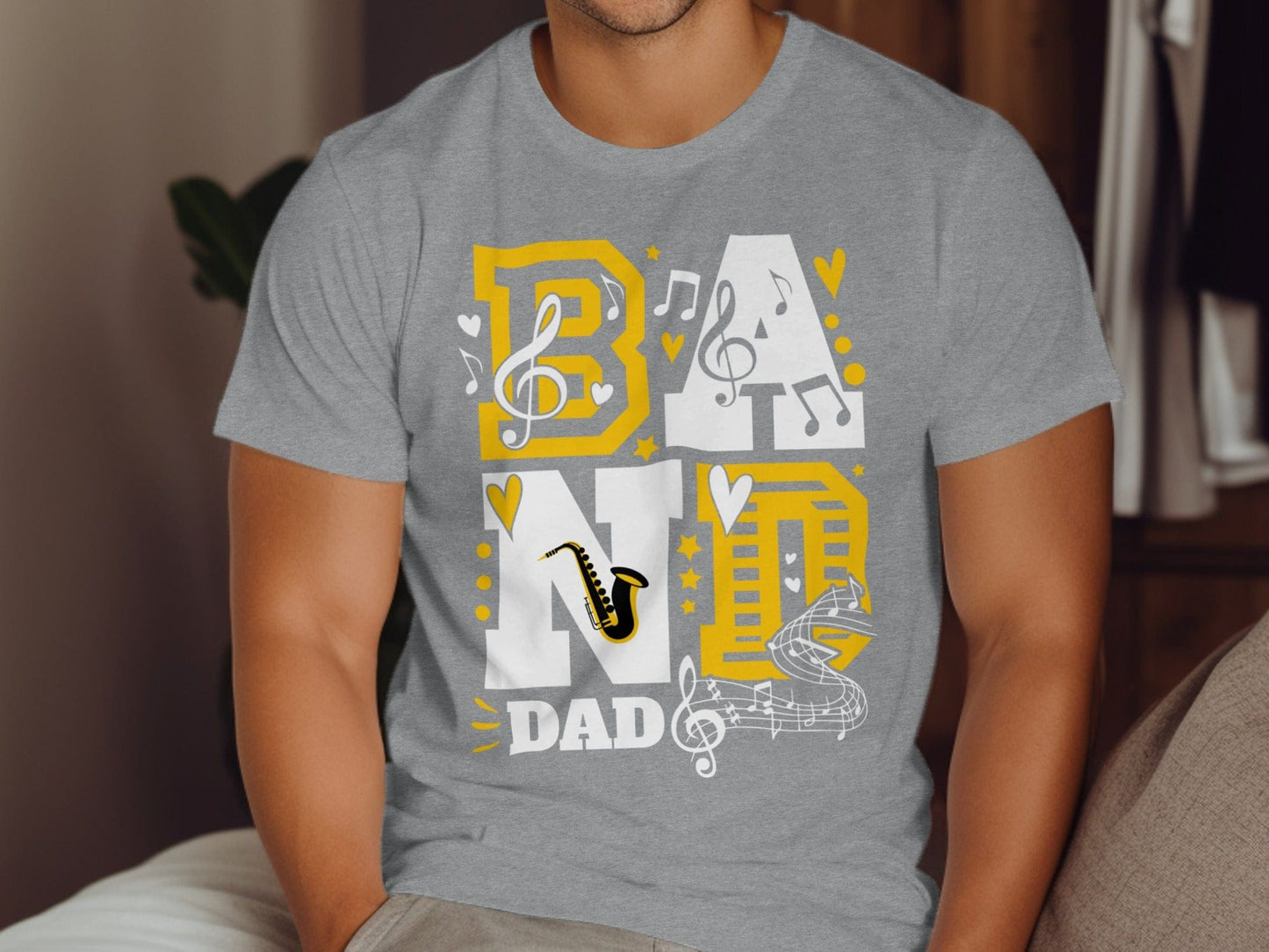 Jen Peete Designs Clothing T-shirts Customizable Band Dad T-Shirt