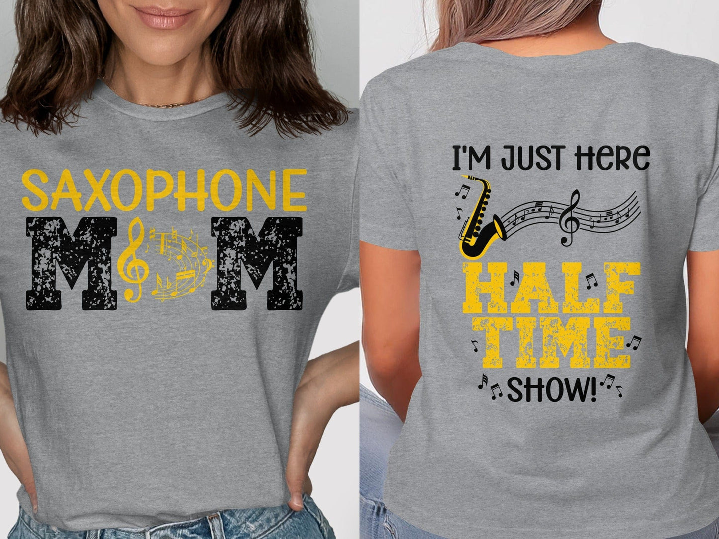 Jen Peete Designs Clothing T-shirts Customizable Band Instrument Mom Graphic T-Shirt
