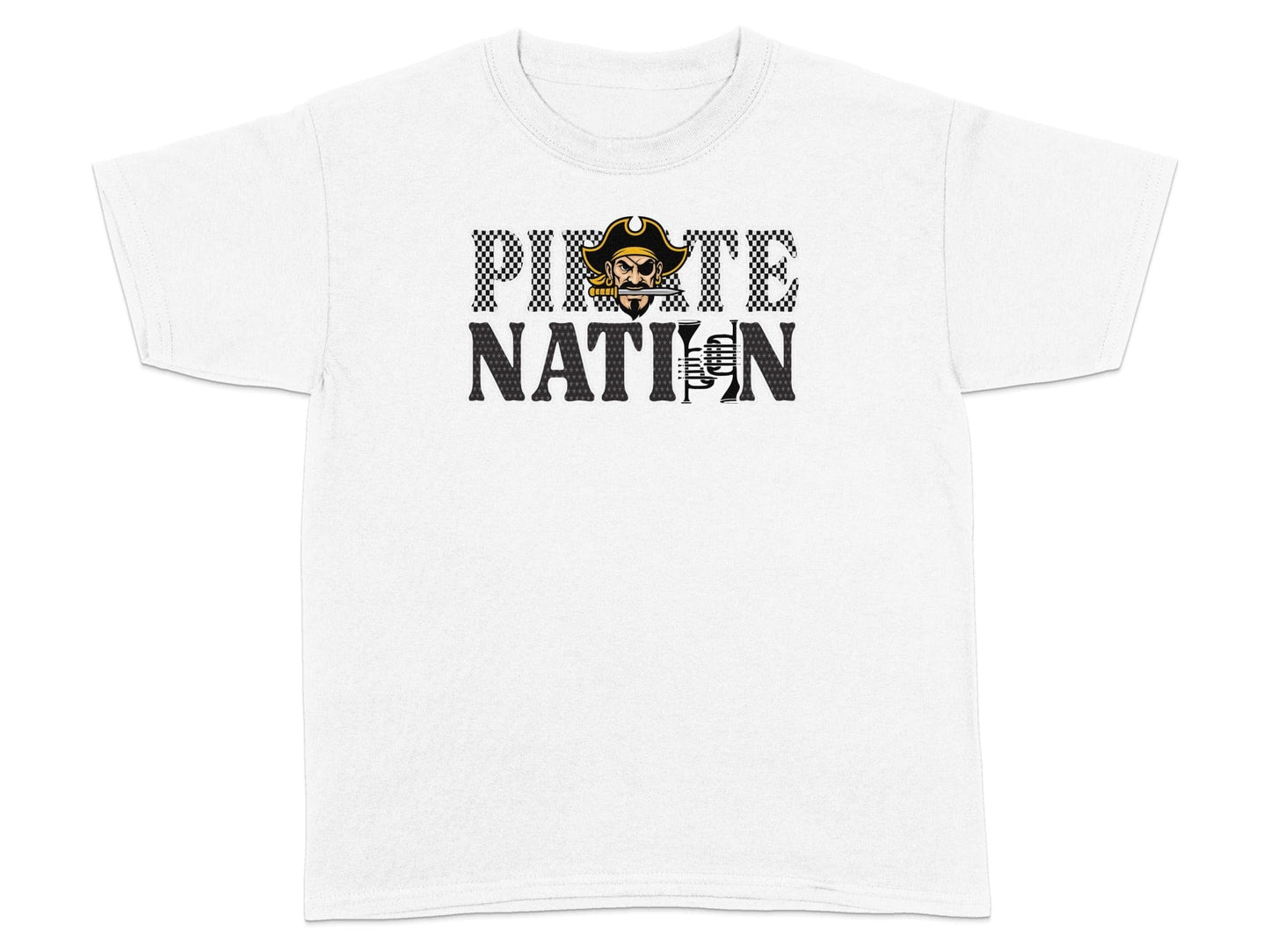 Jen Peete Designs Clothing T-shirts Customizable Pirate Nation Band Graphic T-Shirt