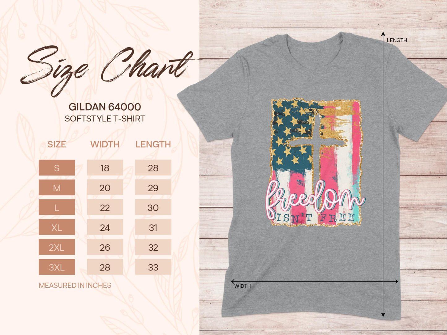Jen Peete Designs Clothing T-shirts Freedom Isn't Free Patriotic Distressed American Flag T-Shirt