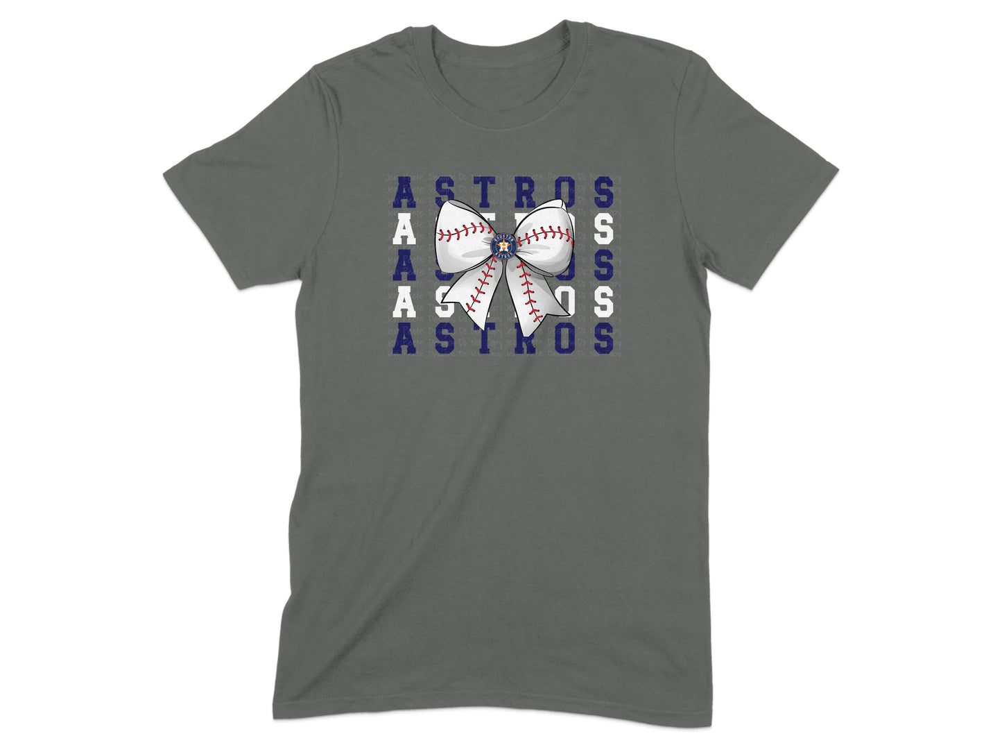 JPD Clothing T-shirts Houston Astros Baseball Bow Sports Fan Design T-Shirt