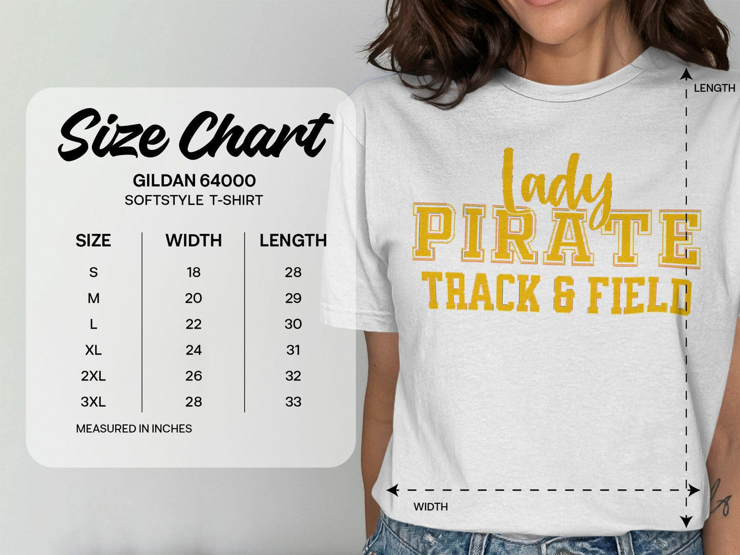 Jen Peete Designs Clothing T-shirts Lady Pirate Track & Field Tee