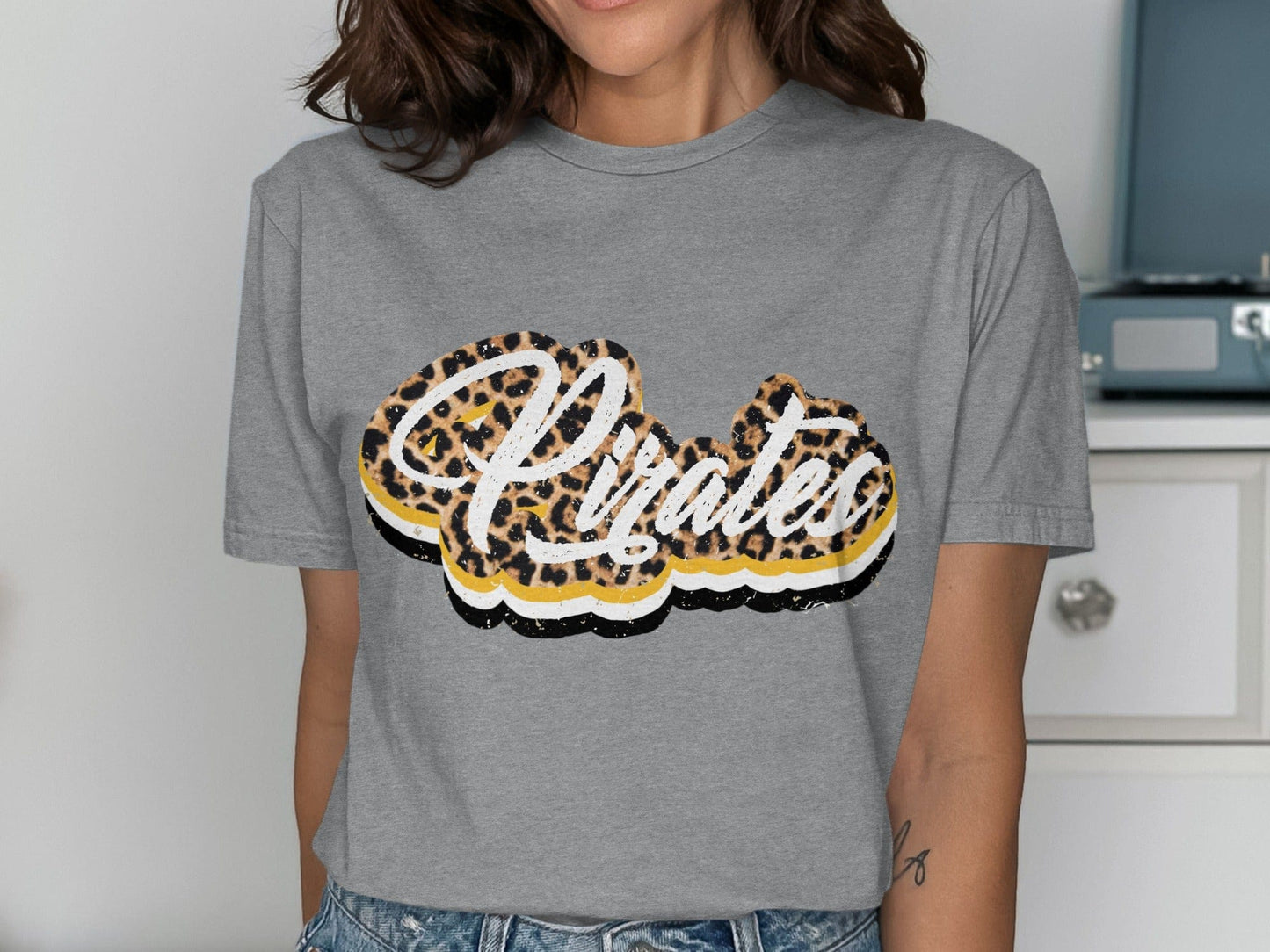 Jen Peete Designs Clothing T-shirts Leopard Pirates Graphic Spirit Shirt