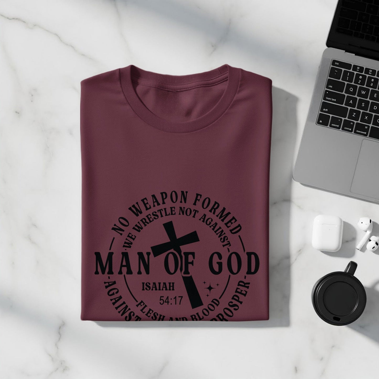 Jen Peete Designs Clothing T-shirts Man Of God Statement T-Shirts