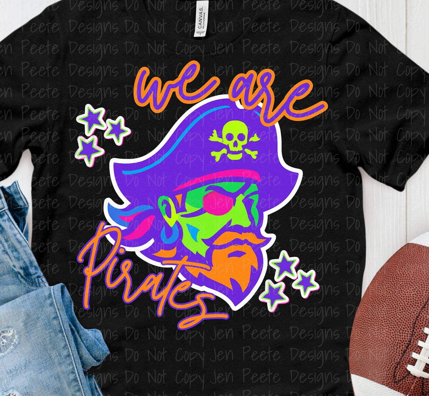 Jen Peete Designs Clothing T-shirts Neon School Mascot | Pirates | Tees, Hoodies, Sweatshirts