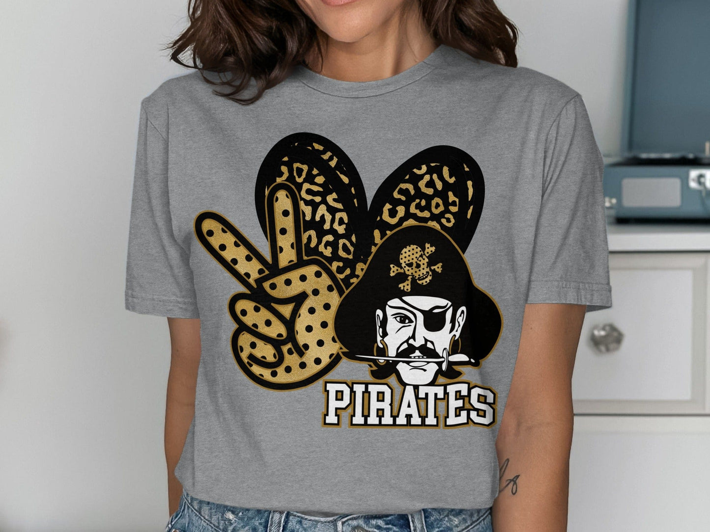 Jen Peete Designs Clothing T-shirts Peace, Love Pirates Spirit Shirt