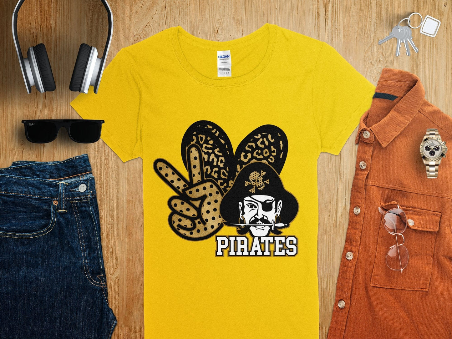 Jen Peete Designs Clothing T-shirts Peace, Love Pirates Spirit Shirt