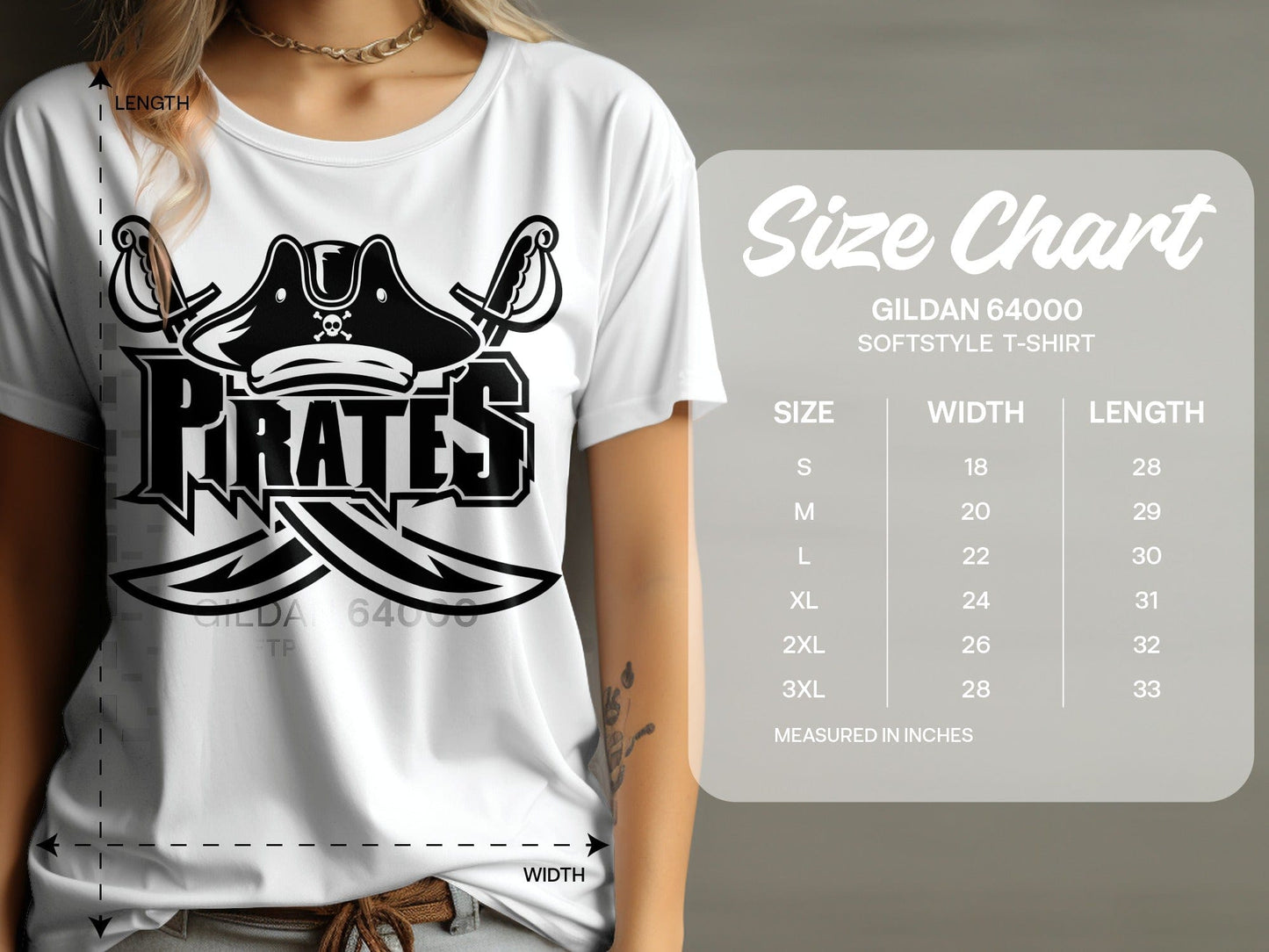 Jen Peete Designs Clothing T-shirts Pirate Graphic Design T-Shirt