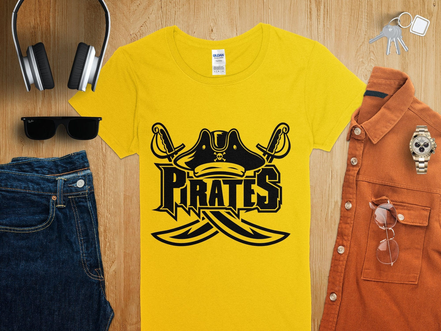 Jen Peete Designs Clothing T-shirts Pirate Graphic Design T-Shirt
