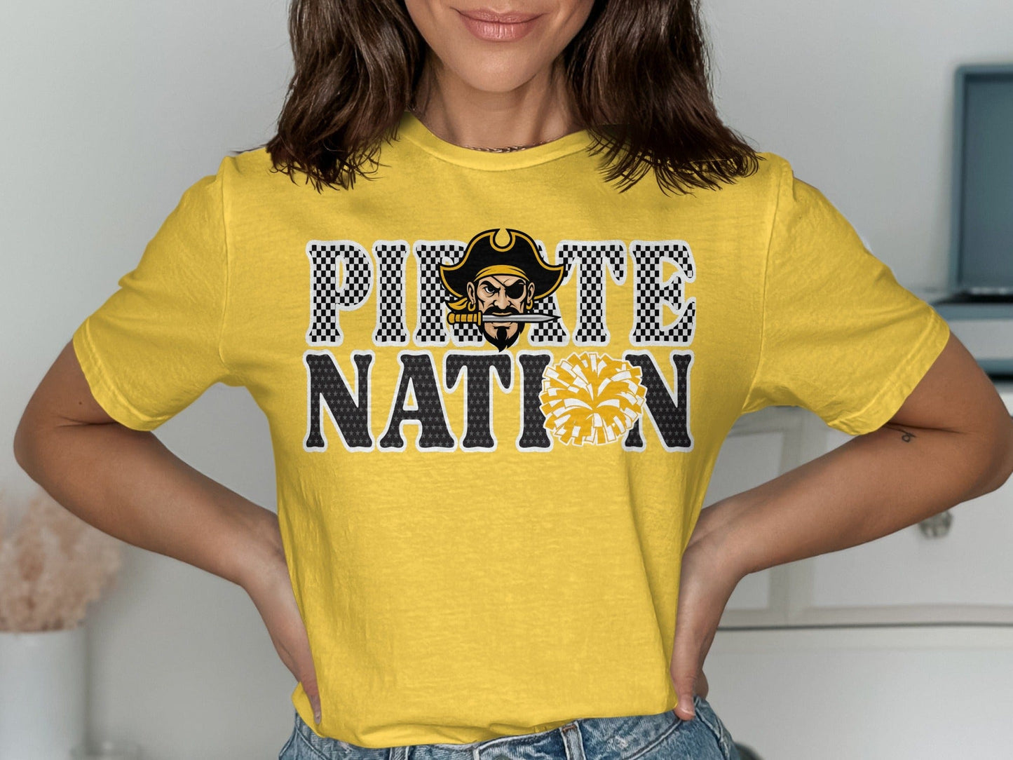 Jen Peete Designs Clothing T-shirts Pirate Nation Cheer Graphic T-Shirt