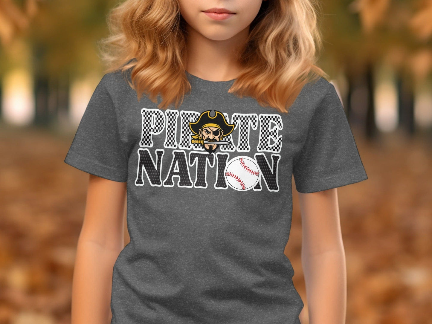 Jen Peete Designs Clothing T-shirts Pirate Nation with Baseball Graphic T-Shirt