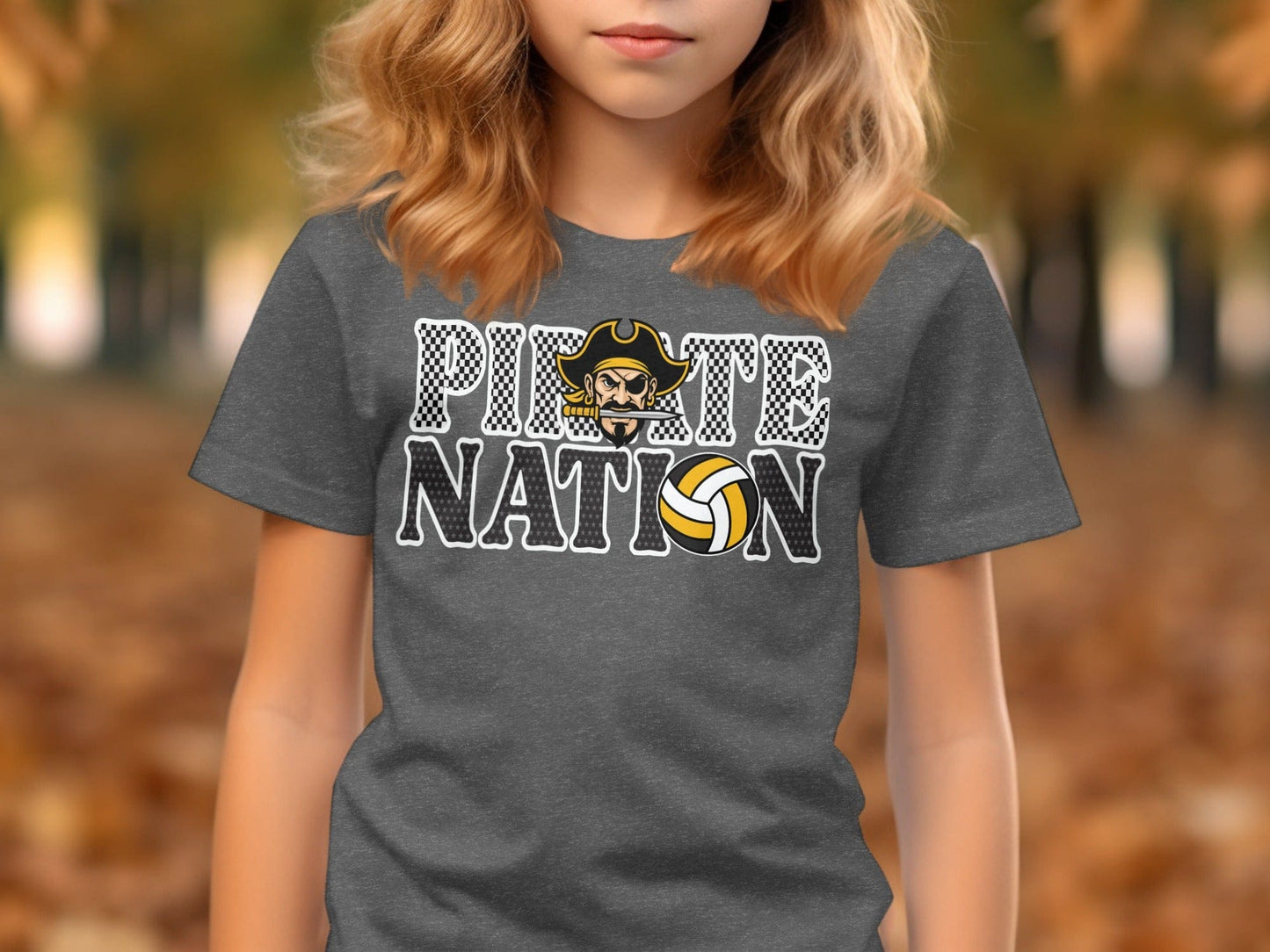 Jen Peete Designs Clothing T-shirts Pirate Nation with Volleyball Graphic T-Shirt