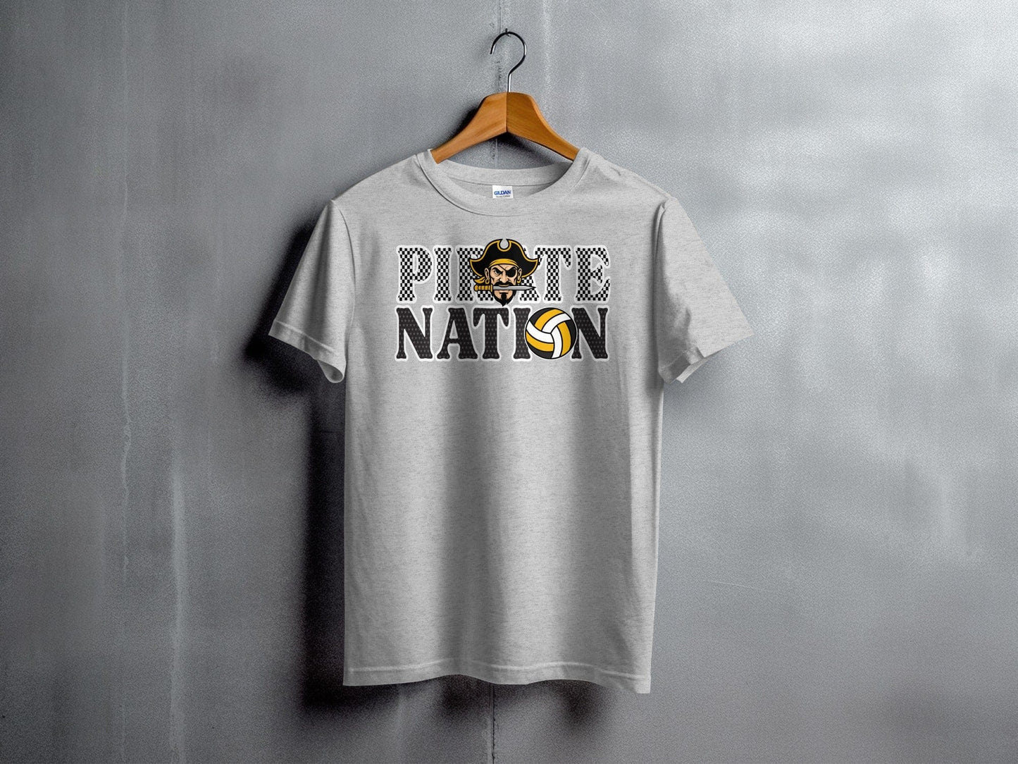 Jen Peete Designs Clothing T-shirts Pirate Nation with Volleyball Graphic T-Shirt