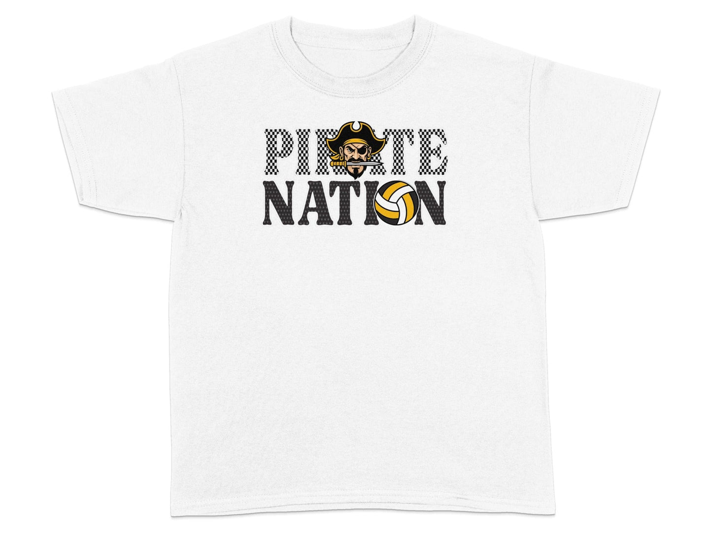 Jen Peete Designs Clothing T-shirts Pirate Nation with Volleyball Graphic T-Shirt