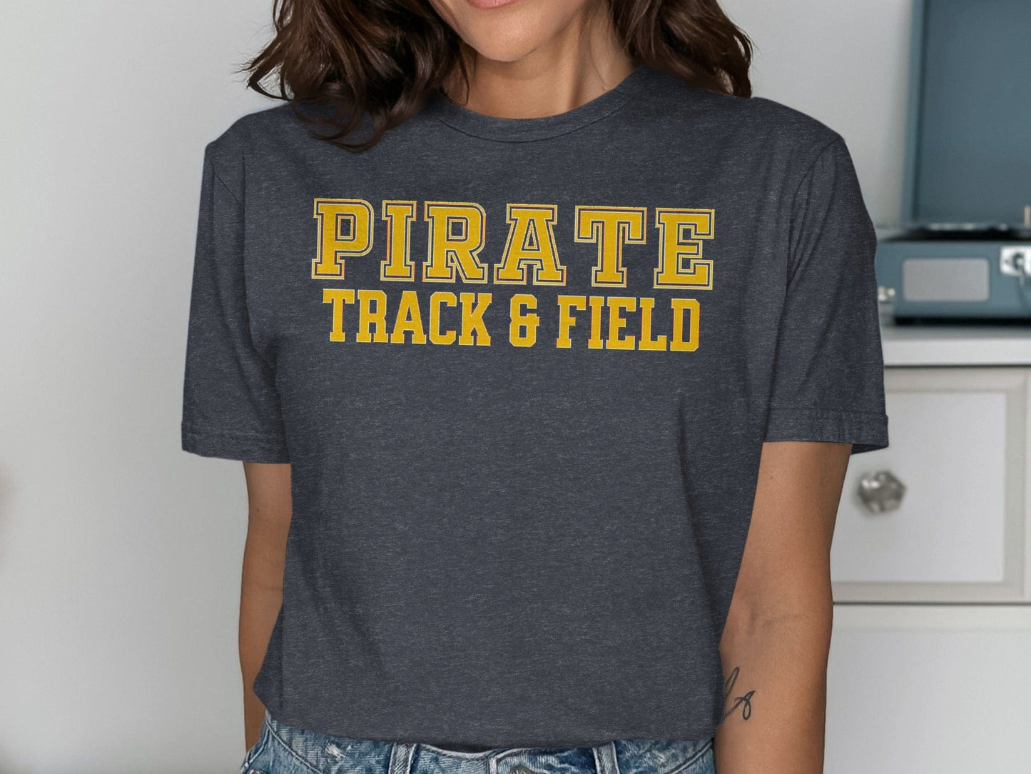 Jen Peete Designs Clothing T-shirts Pirate Track & Field Text T-Shirt