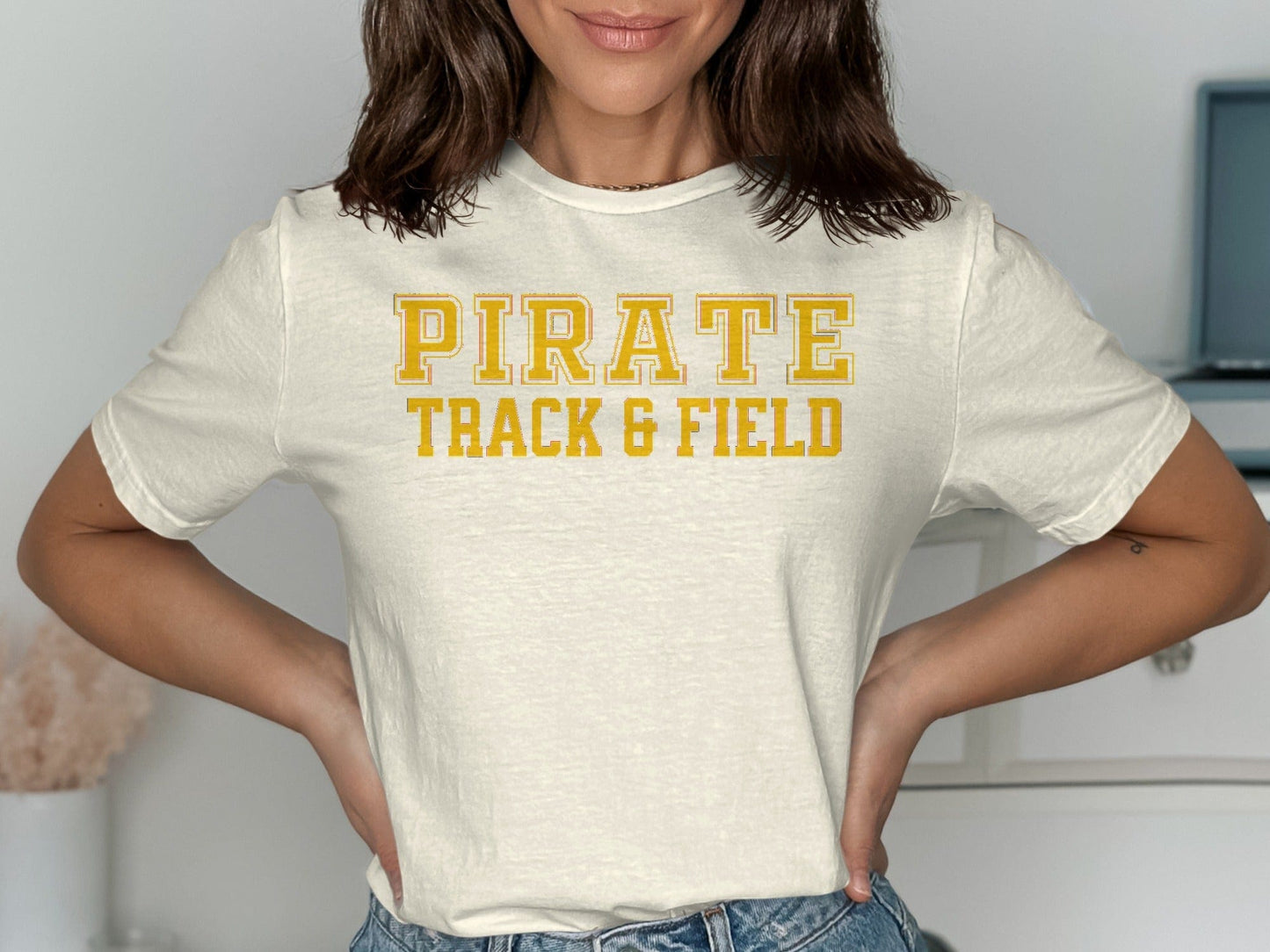Jen Peete Designs Clothing T-shirts Pirate Track & Field Text T-Shirt