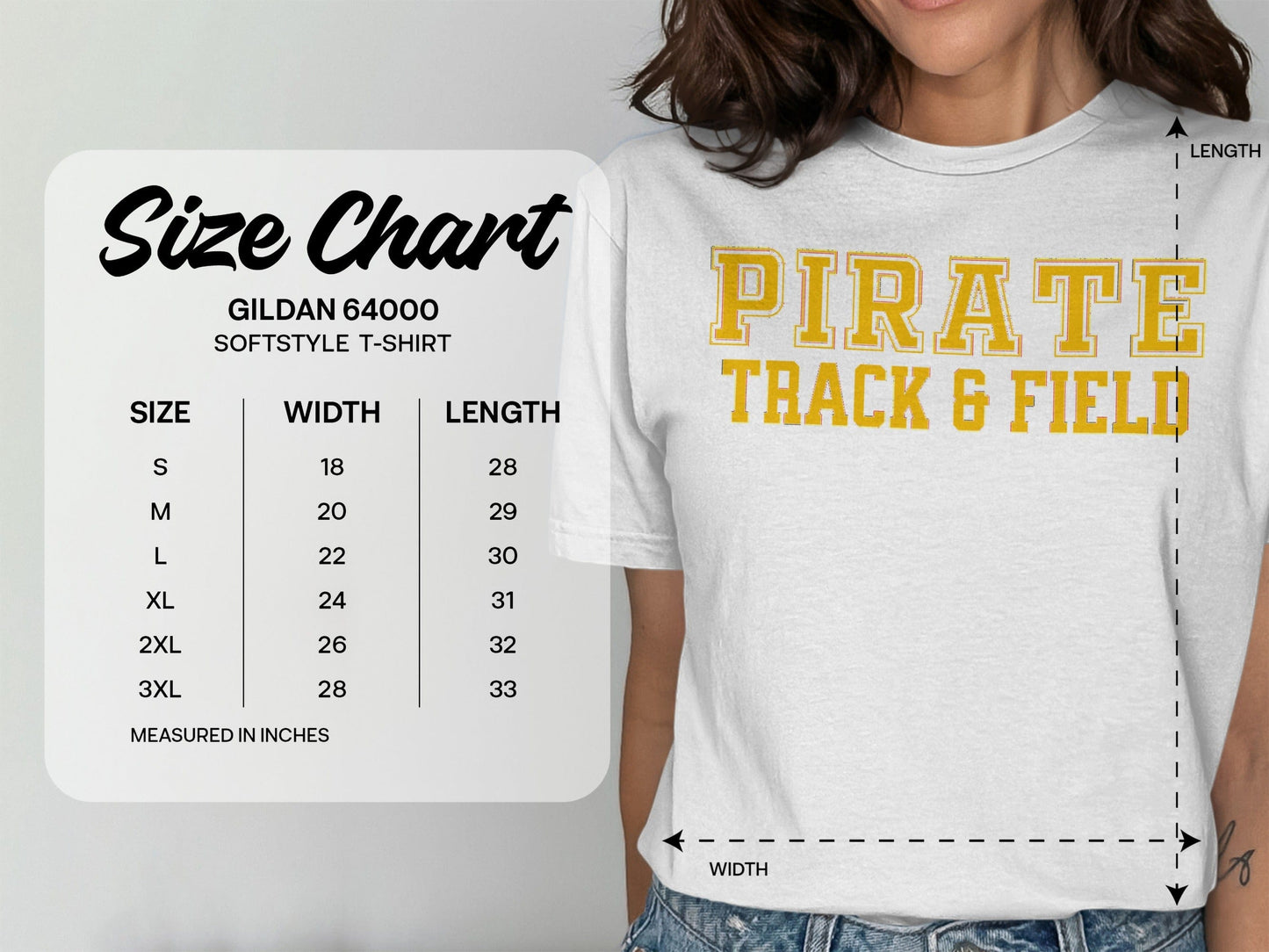 Jen Peete Designs Clothing T-shirts Pirate Track & Field Text T-Shirt