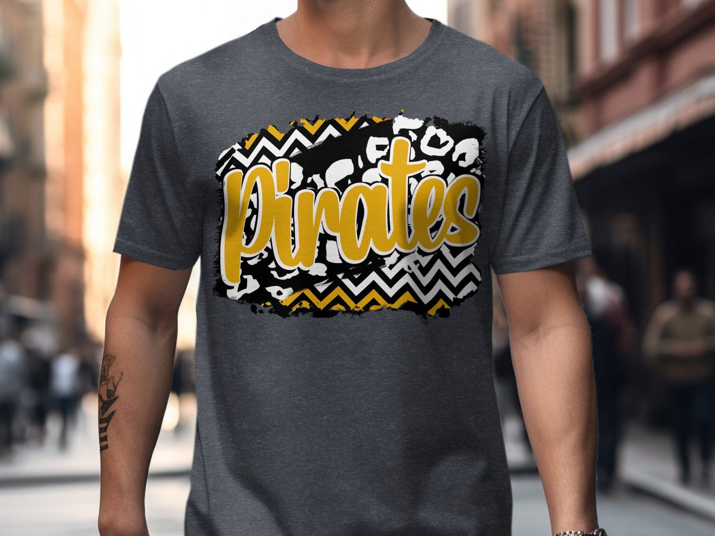 Jen Peete Designs Clothing T-shirts Pirates Black And Gold T-Shirt