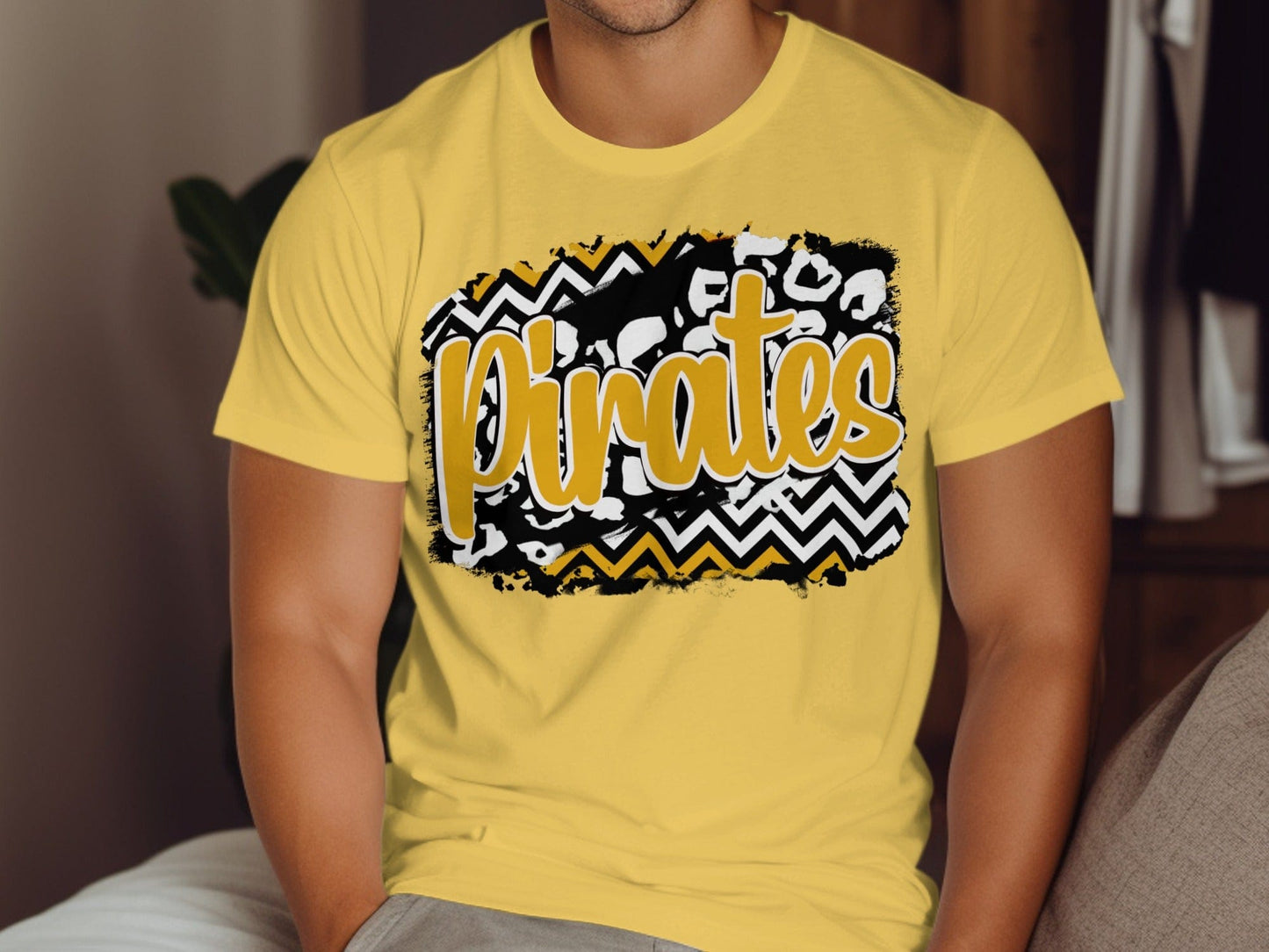 Jen Peete Designs Clothing T-shirts Pirates Black And Gold T-Shirt