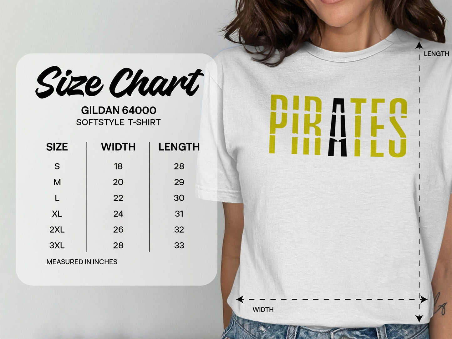 Jen Peete Designs Clothing T-shirts Pirates Distressed Text Graphic T-Shirt