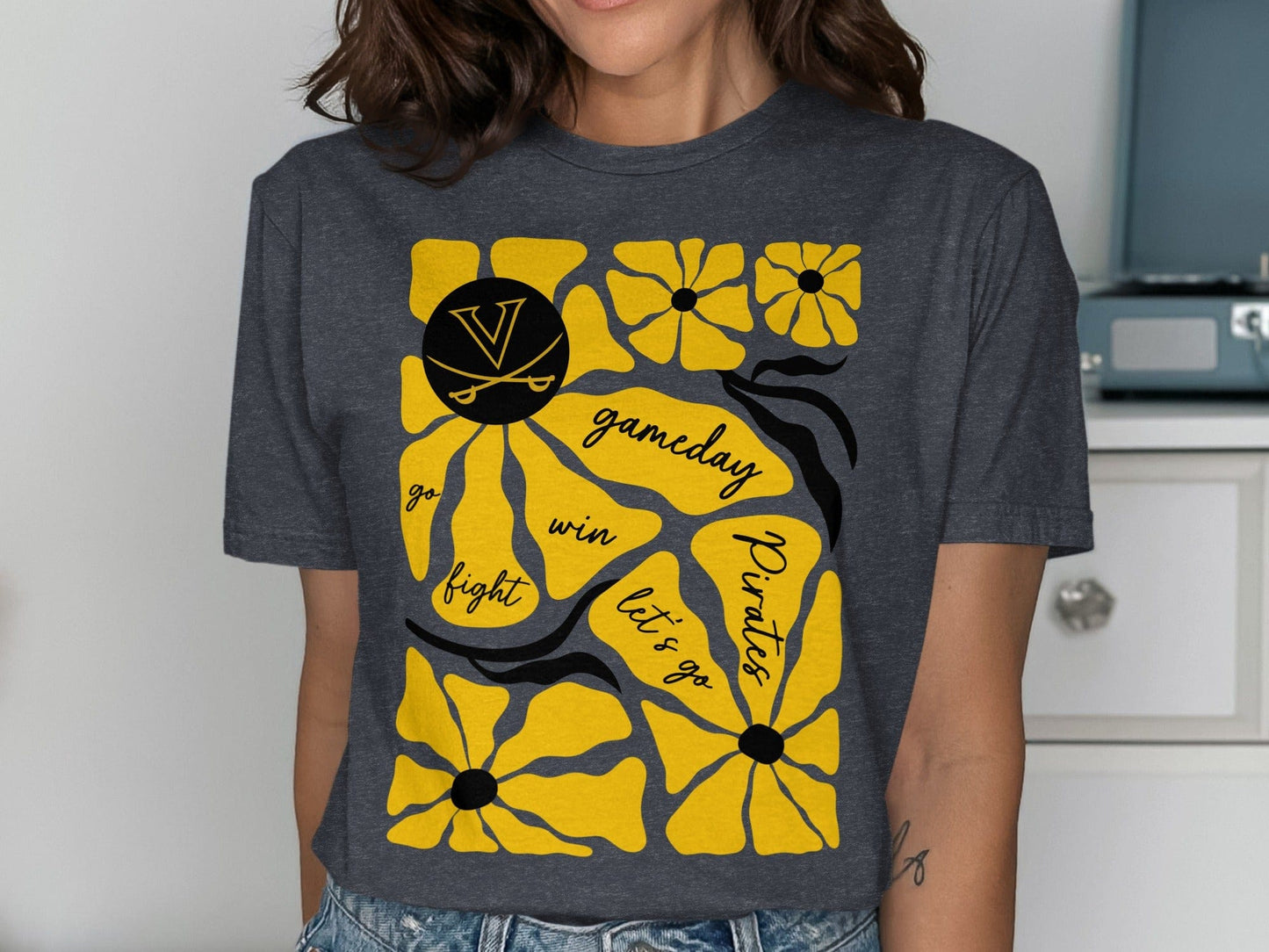 Jen Peete Designs Clothing T-shirts Pirates Gameday T-Shirt