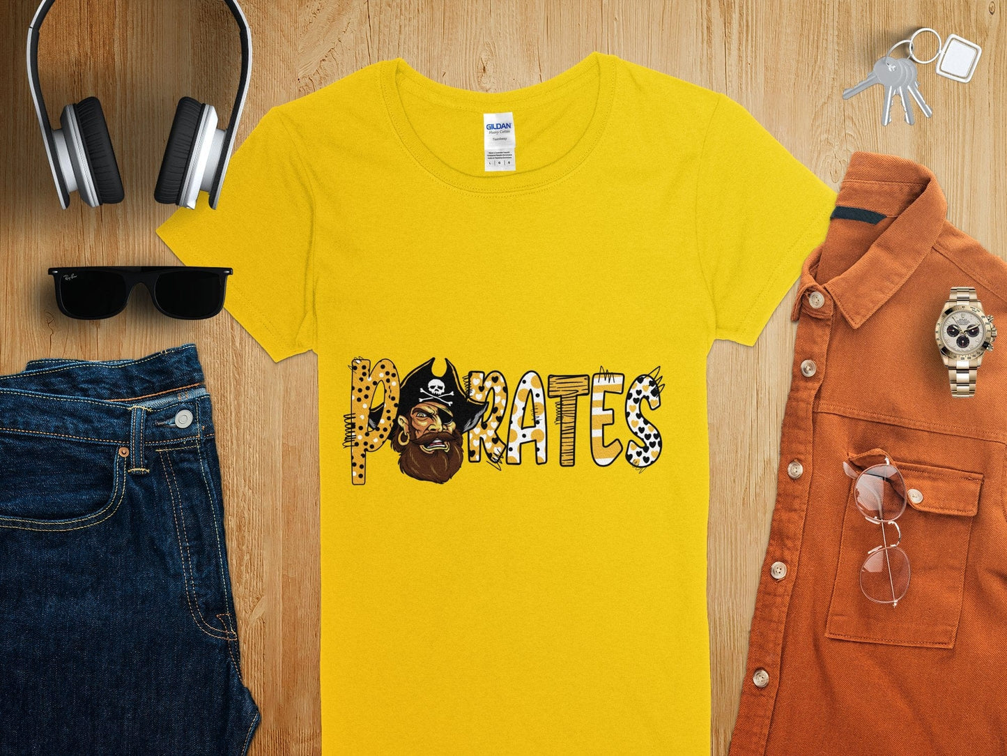 Jen Peete Designs Clothing T-shirts Pirates Graphic T-Shirt