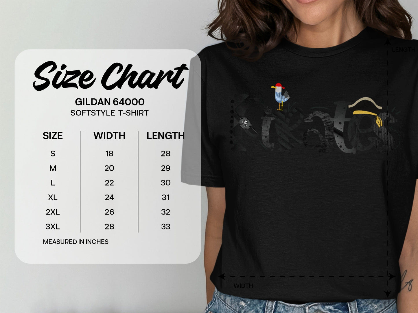 Jen Peete Designs Clothing T-shirts Pirates Illustration Spirit Shirt