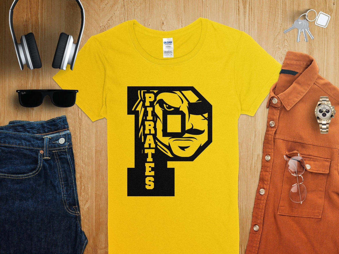 Jen Peete Designs Clothing T-shirts Pirates Initial P Graphic T-Shirts