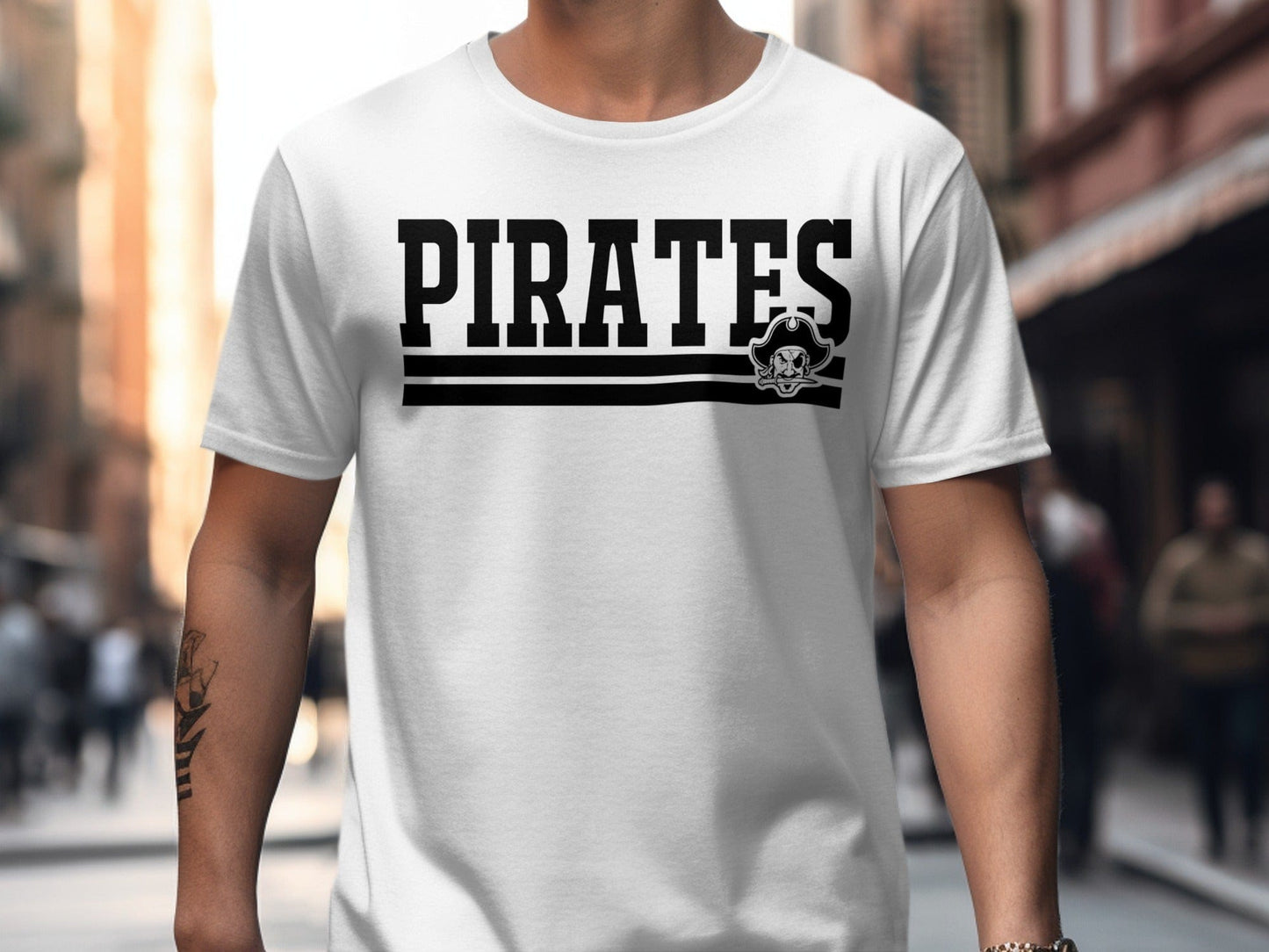 Jen Peete Designs Clothing T-shirts Pirates Logo Graphic T-Shirt