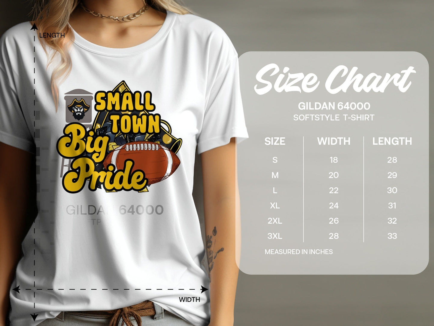 Jen Peete Designs Clothing T-shirts Pirates Show Your Small Town Big Pride T-Shirt
