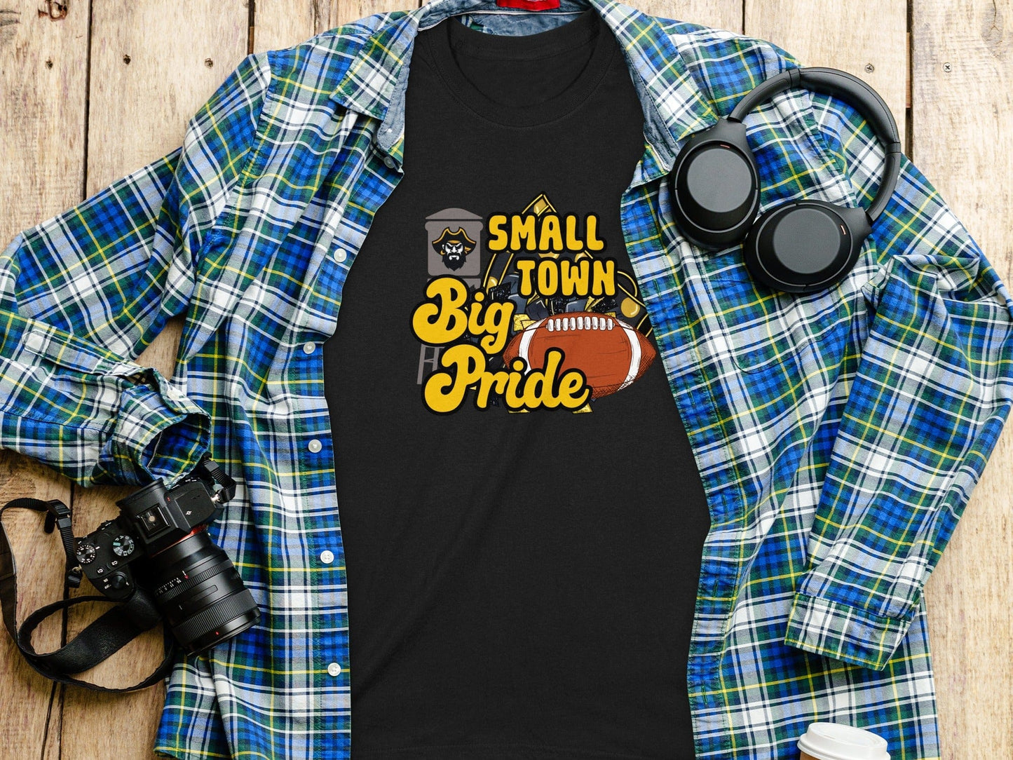 Jen Peete Designs Clothing T-shirts Pirates Show Your Small Town Big Pride T-Shirt