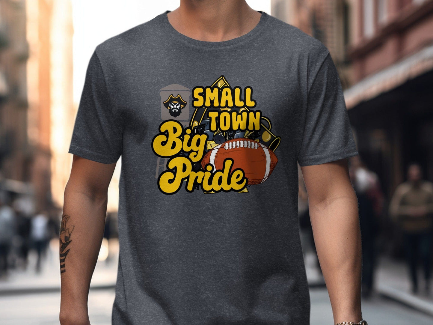Jen Peete Designs Clothing T-shirts Pirates Show Your Small Town Big Pride T-Shirt